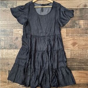 Mikarose Knee-Length Dress |‎ NWT | Soft Denim Look | Sizes M-XL-2X